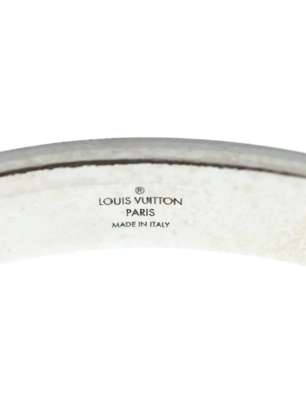 Louis Vuitton Damier Color Bracelet Silver Black Metal